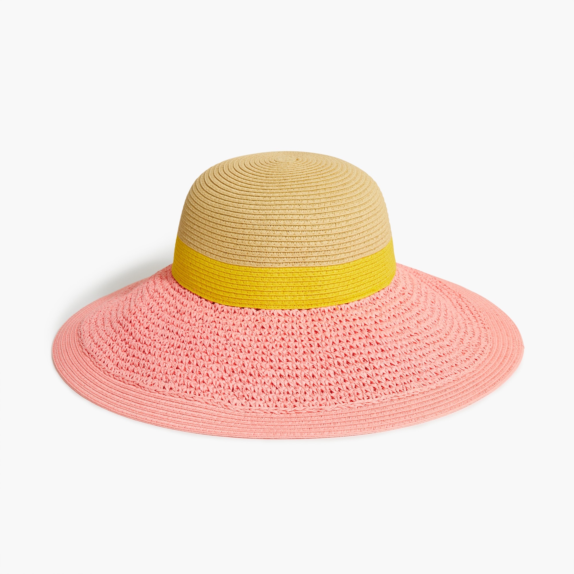 Colorblock straw hat