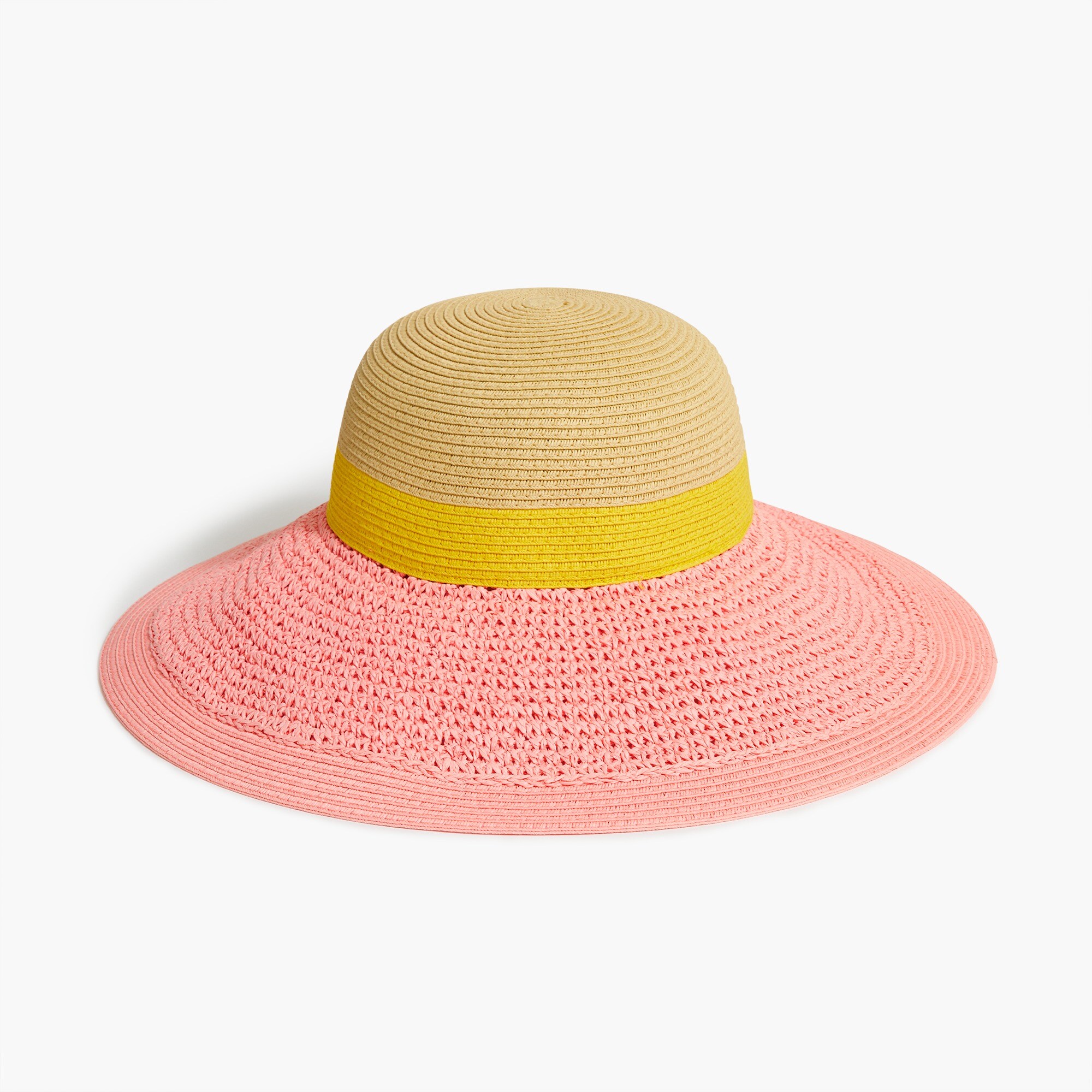 Colorblock straw hat