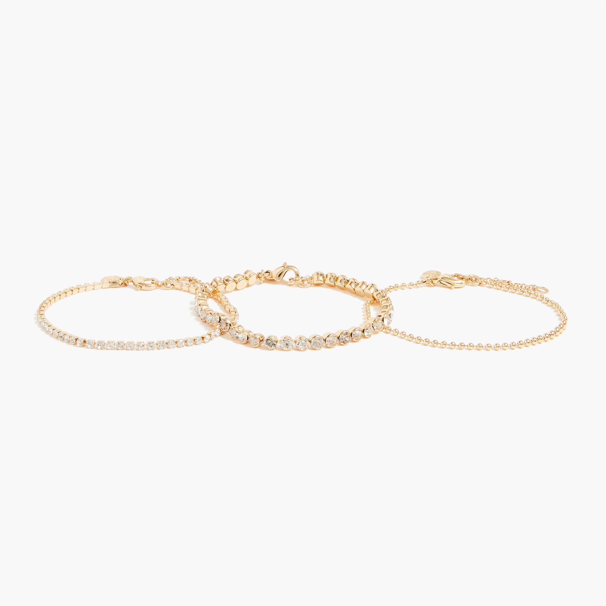 Tennis bracelets set-of-three
