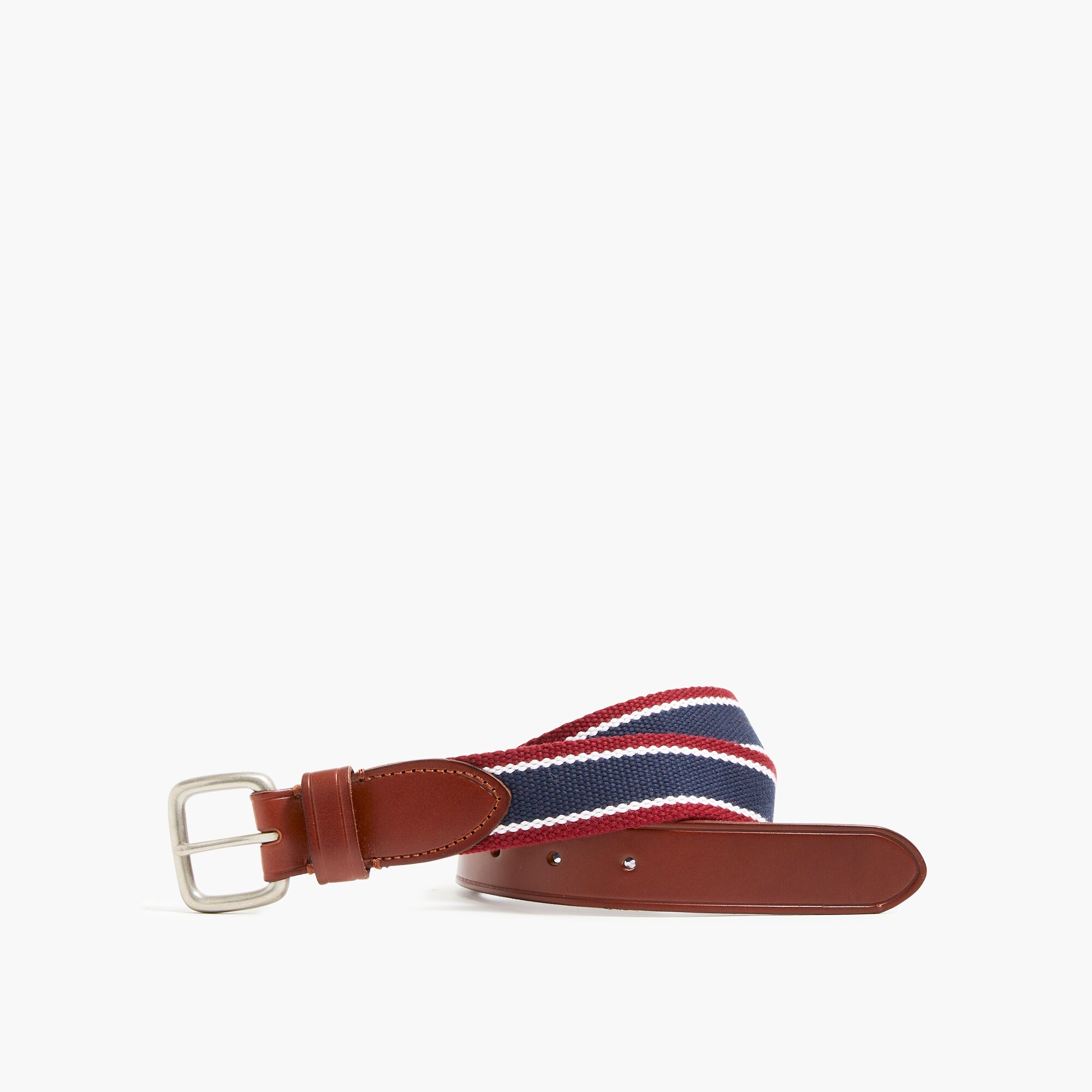 Boys' striped canvas belt