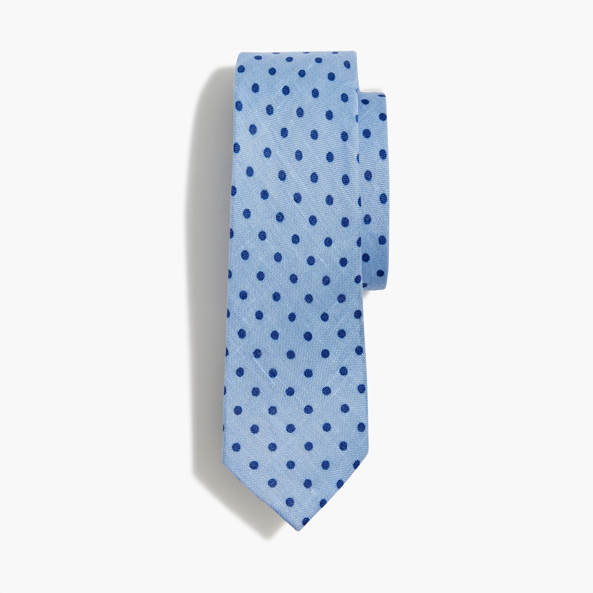 Boys' linen polka-dot tie