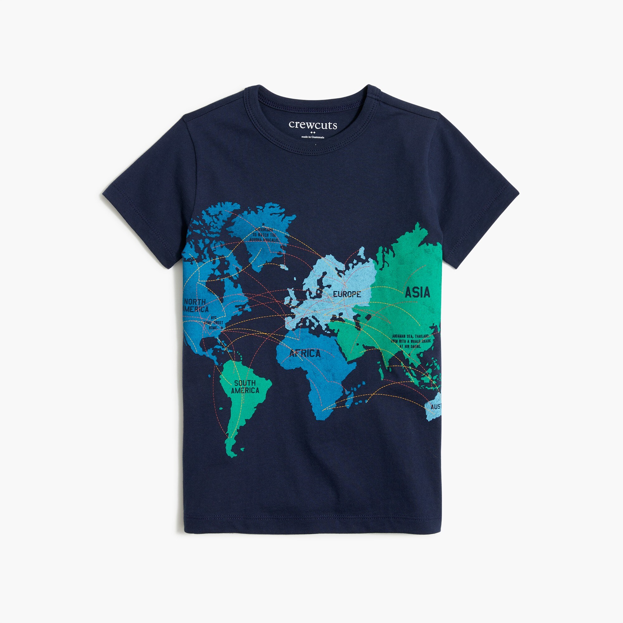 boys' map graphic tee for boys