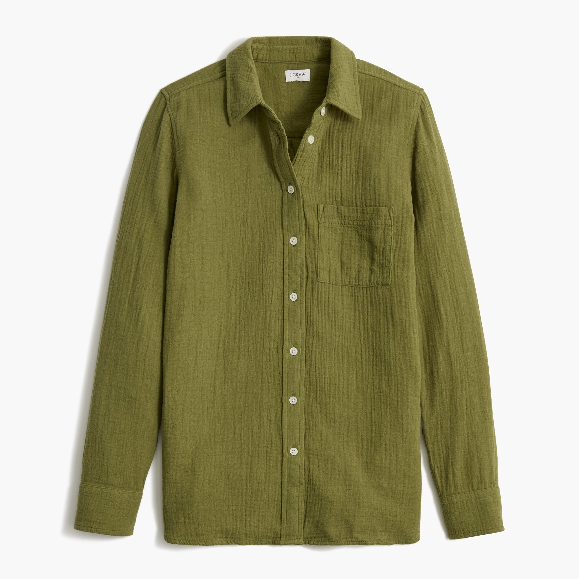gauze button-up shirt for women