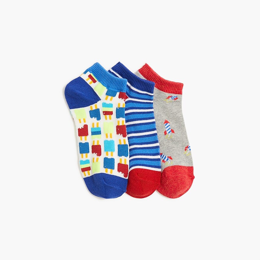 factory: boys' ankle socks pack for boys, right side, view zoomed