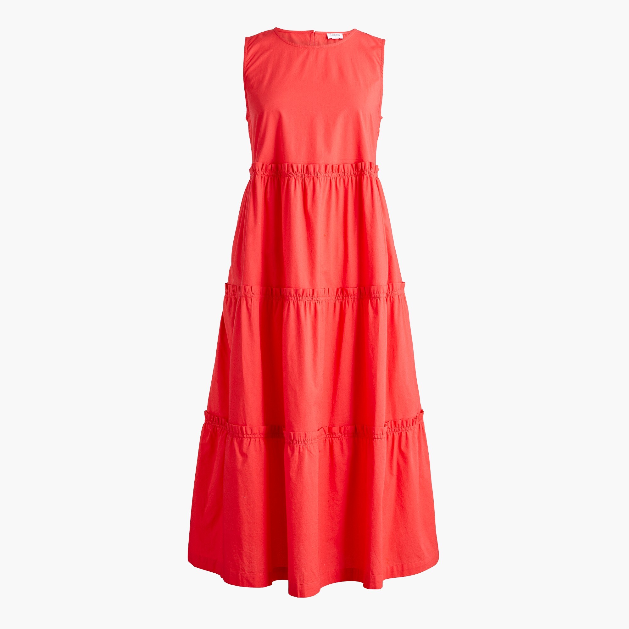 Sleeveless tiered midi dress