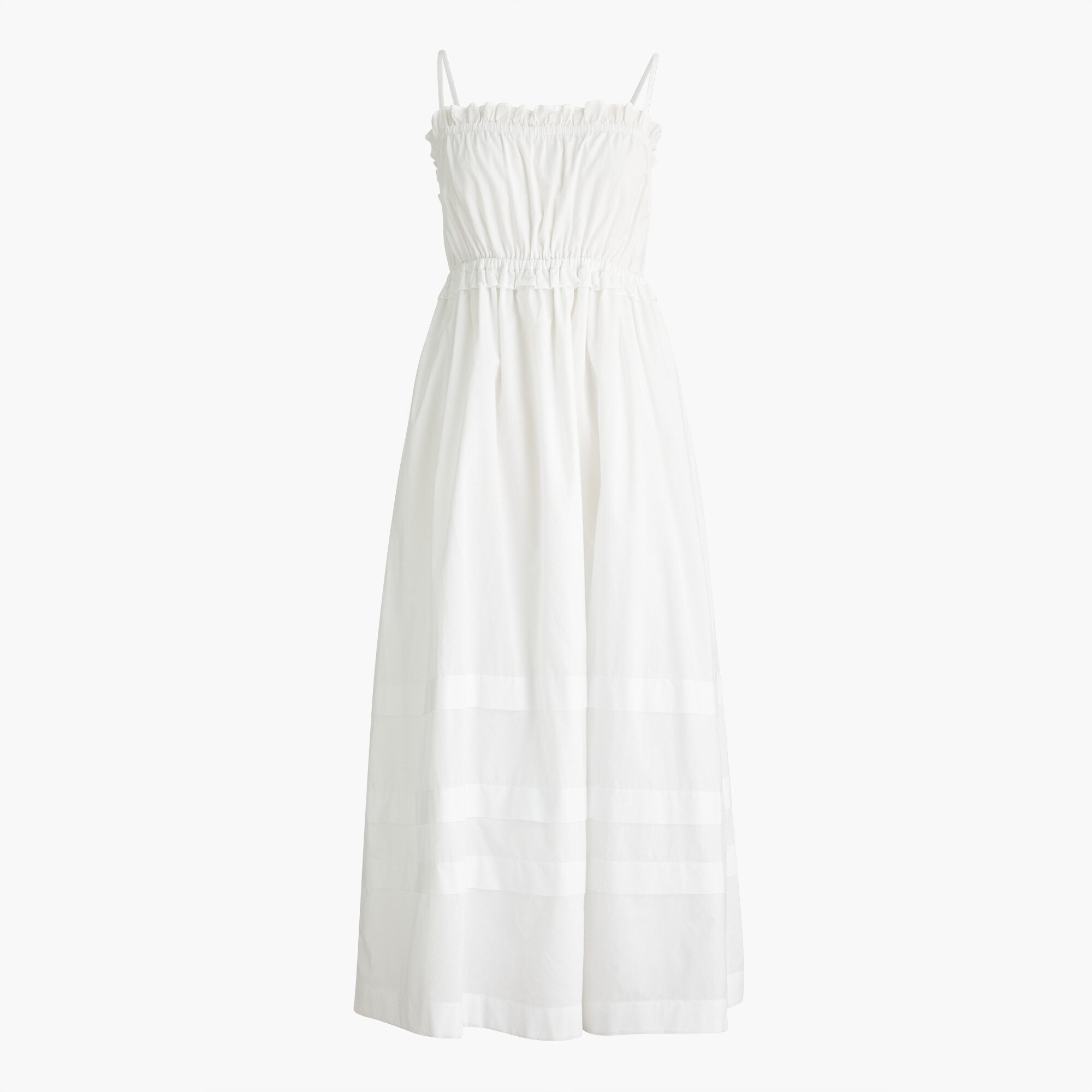 Squareneck ruffle maxi dress