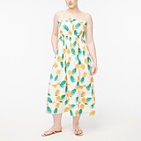 Pineapple squareneck ruffle maxi dress