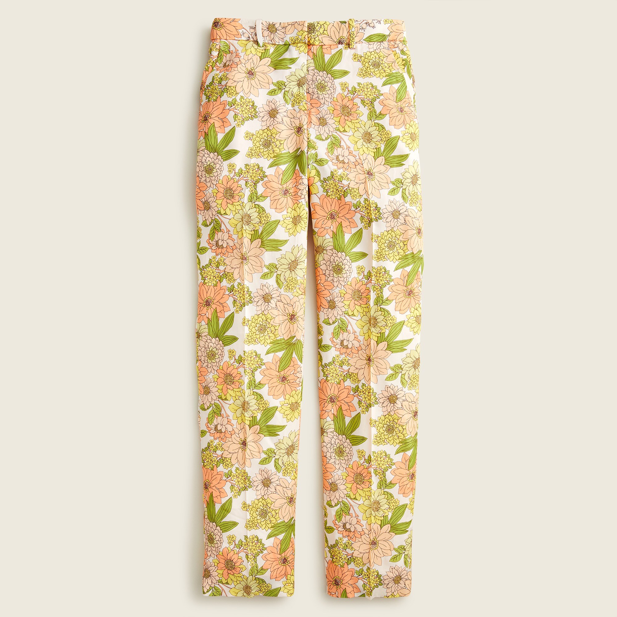 Drapey Cupro-blend Trouser In Zinnia Floral For Women | J.Crew