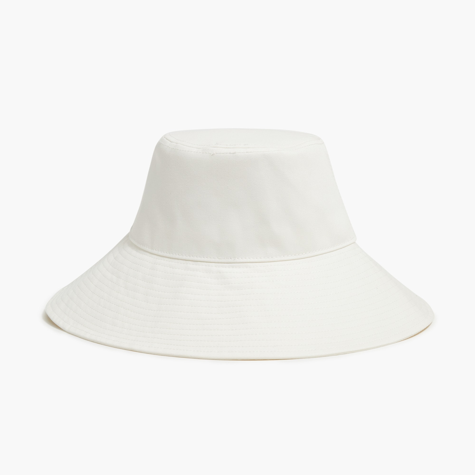 Wide-brim bucket hat