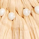 Raffia fan earrings FRESH BOUQUET factory: raffia fan earrings for women