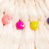 Raffia fan earrings FRESH BOUQUET factory: raffia fan earrings for women