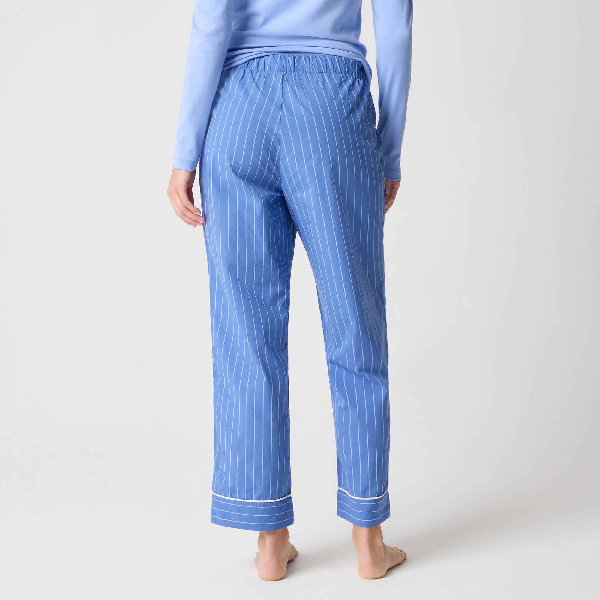 Cropped cotton pajama pant