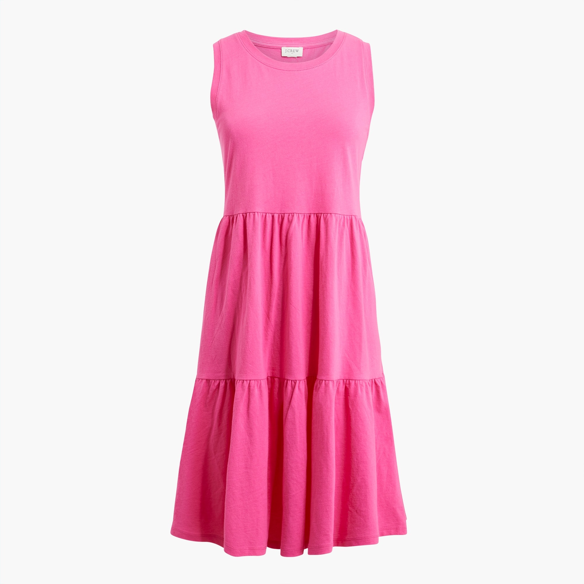 Sleeveless knit tiered mini dress