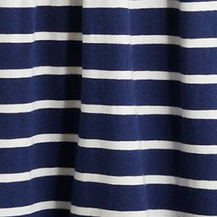 Sleeveless striped knit tiered mini dress ANTIQUE NAVY IVORY factory: sleeveless striped knit tiered mini dress for women