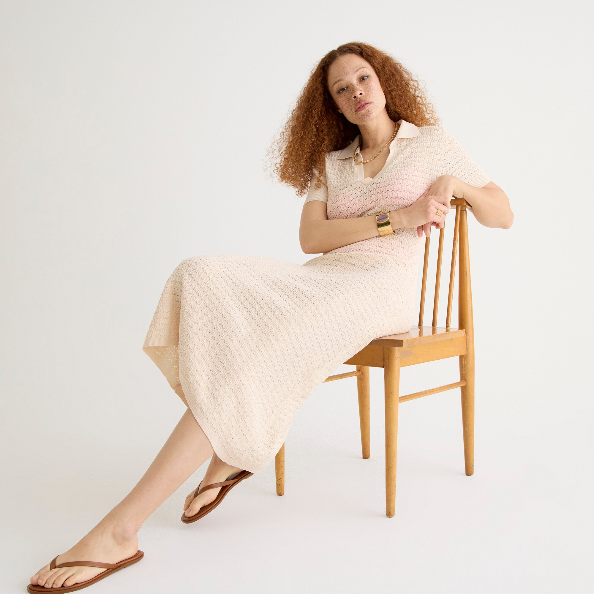 J.Crew Pointelle knit midi dress