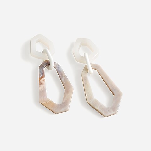 womens Made-in-Italy acetate chainlink earrings