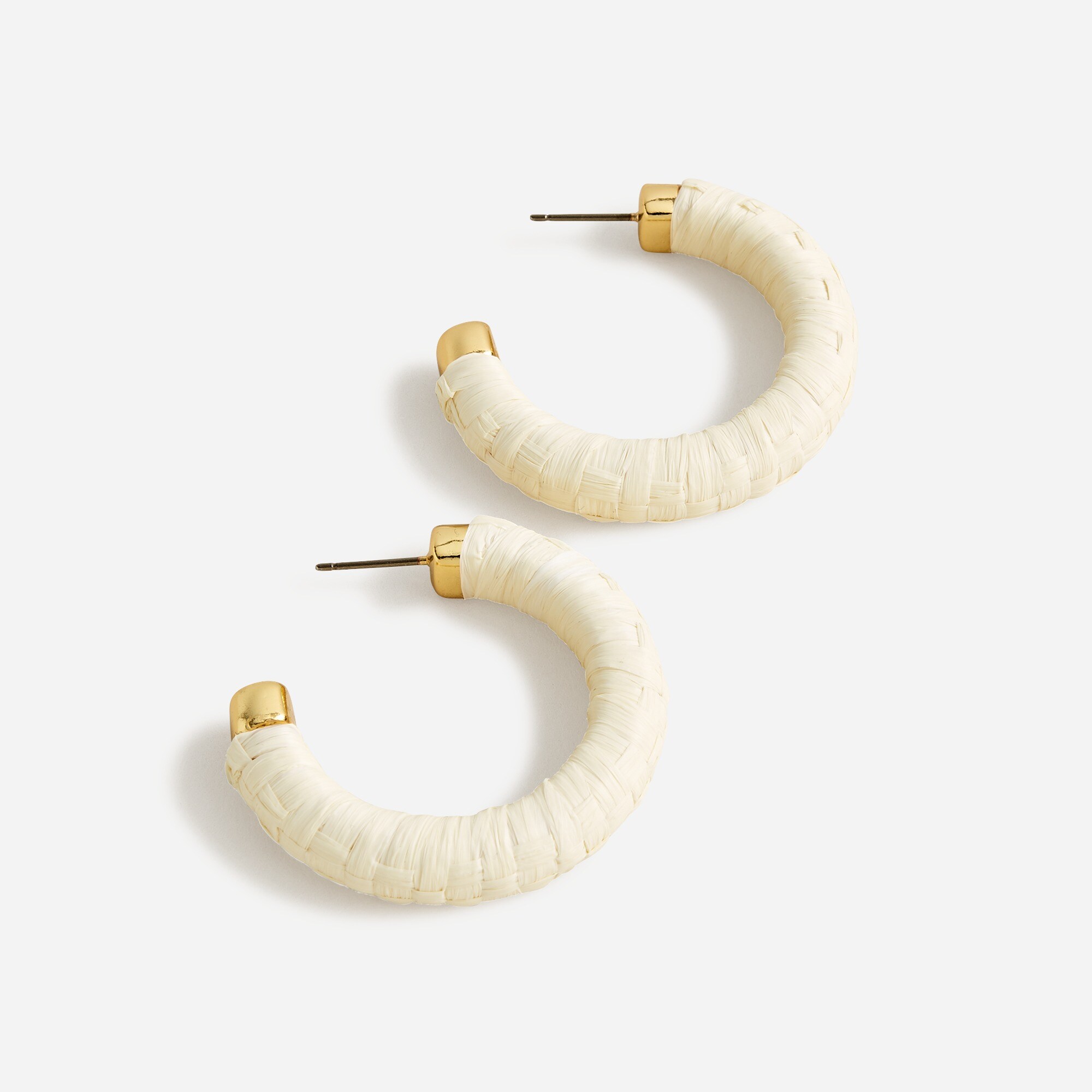 Raffia hoop earrings