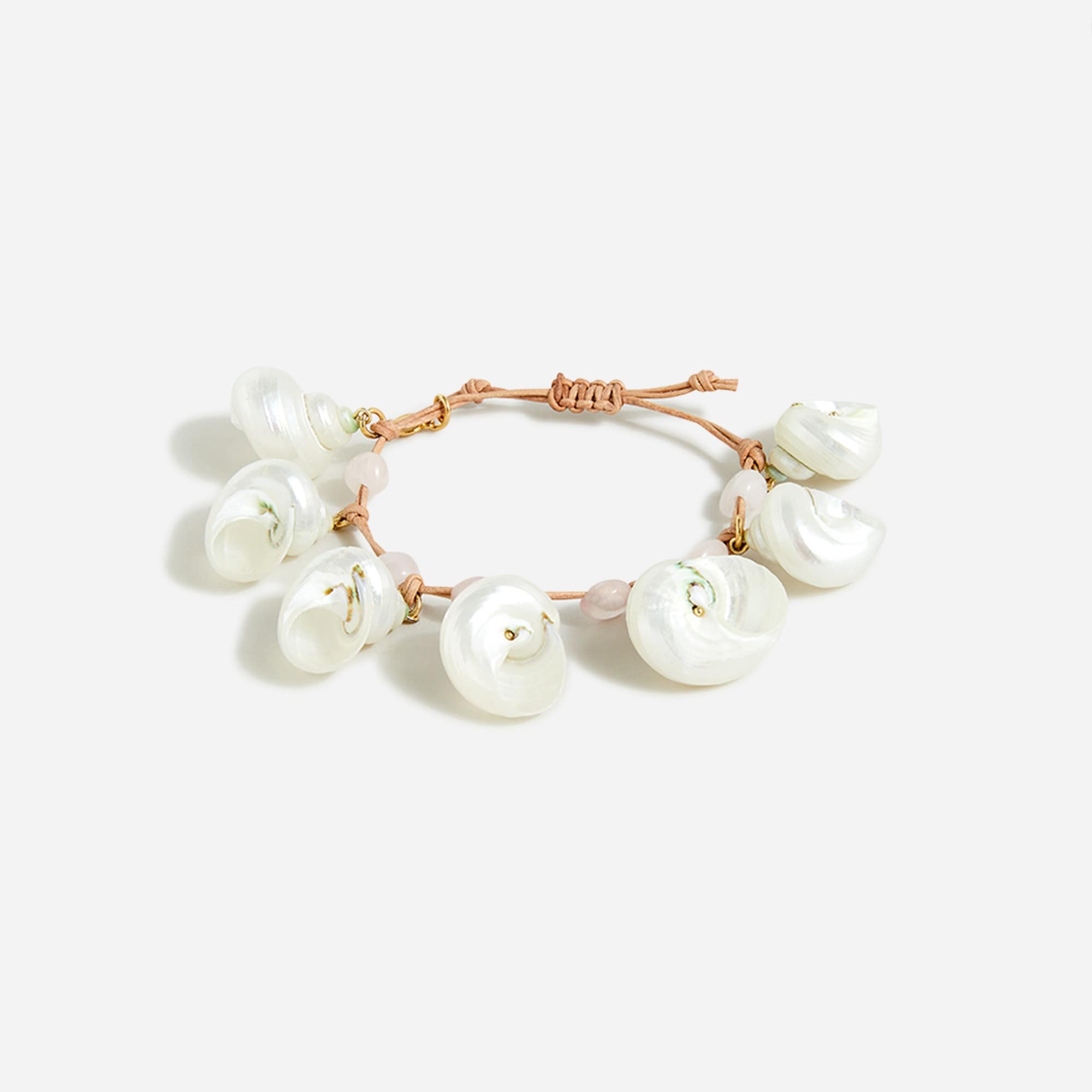 Turbo shell pull-tie bracelet