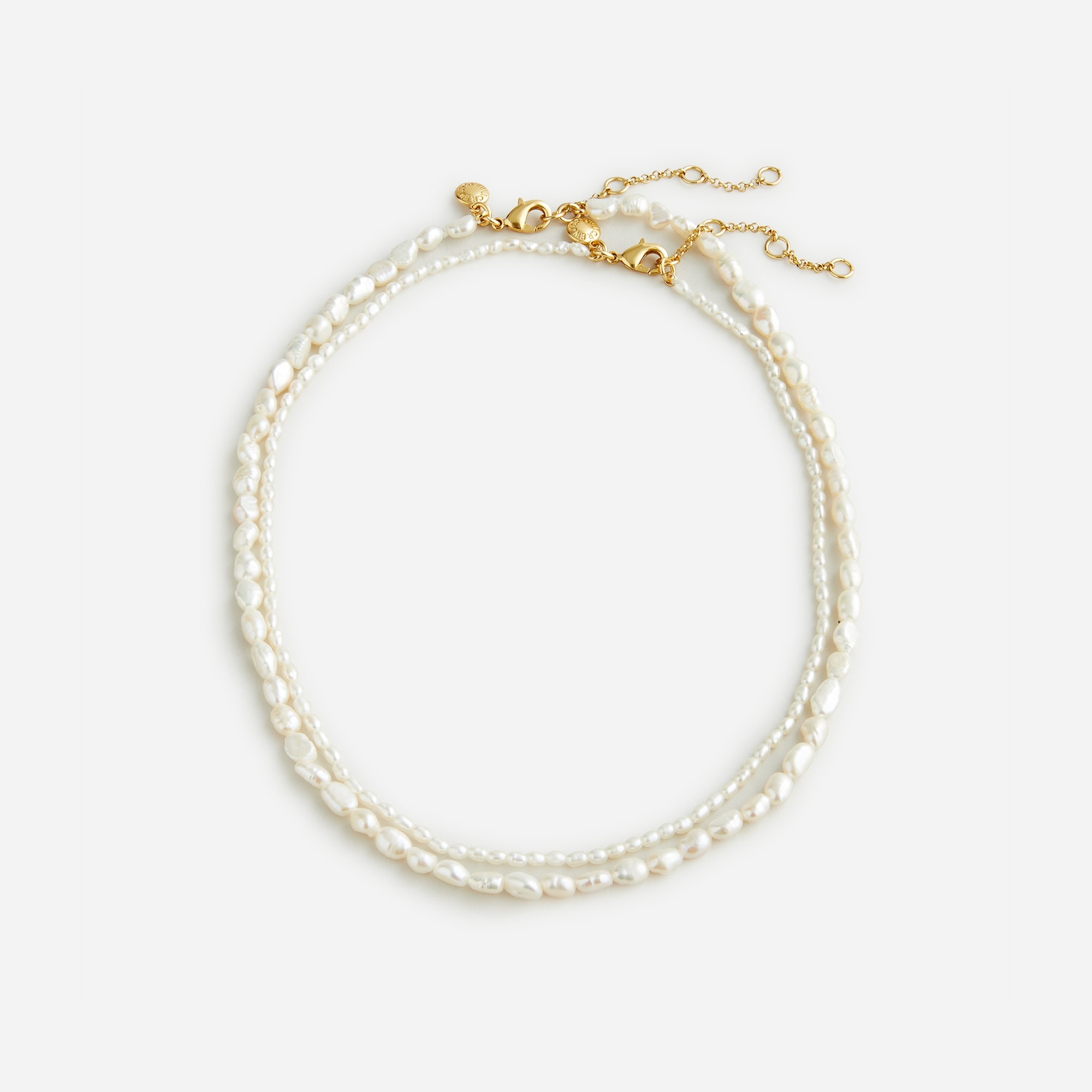 Double-strand freshwater pearl necklace
