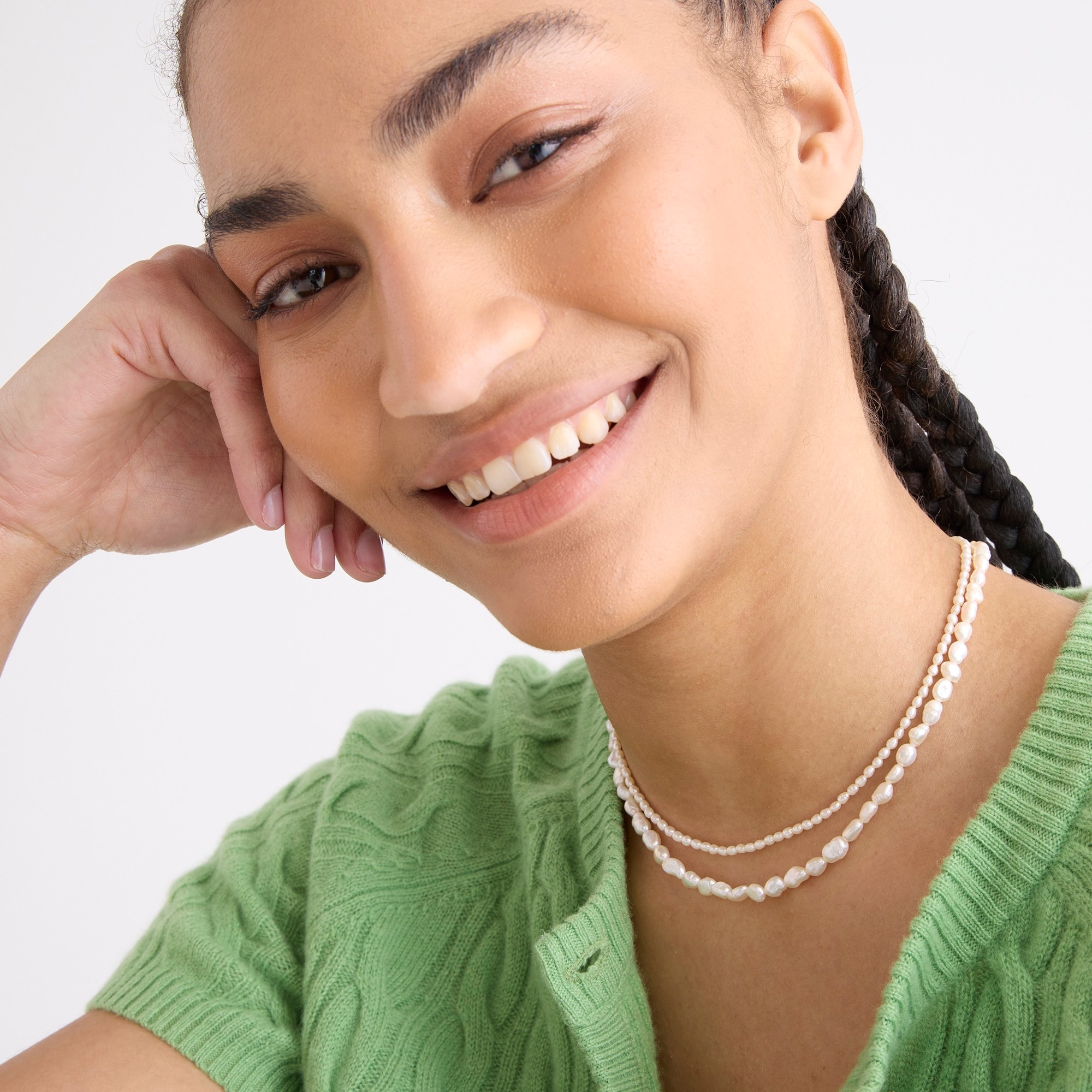 J crew multi best sale strand pearl necklace