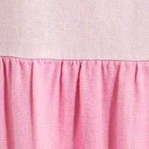 Linen-blend ruffle-sleeve tiered mini dress PINK COMBO factory: linen-blend ruffle-sleeve tiered mini dress for women