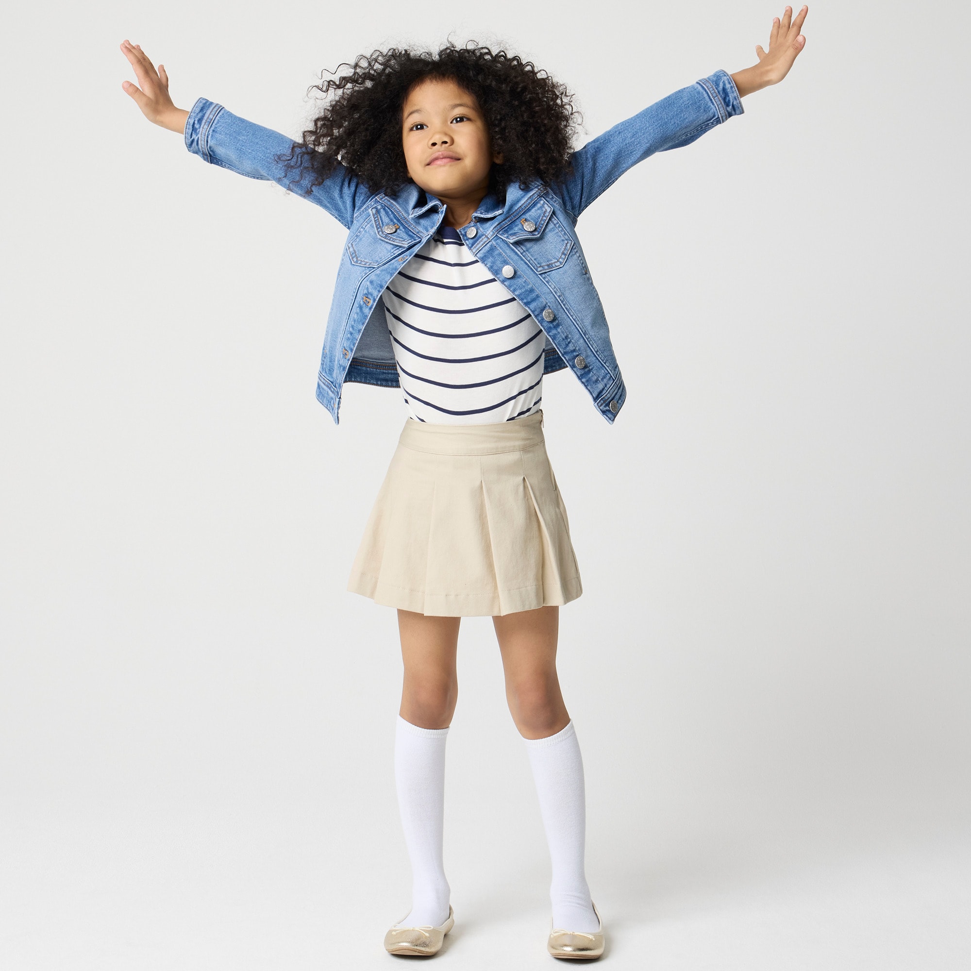 Girls' cotton twill skort
