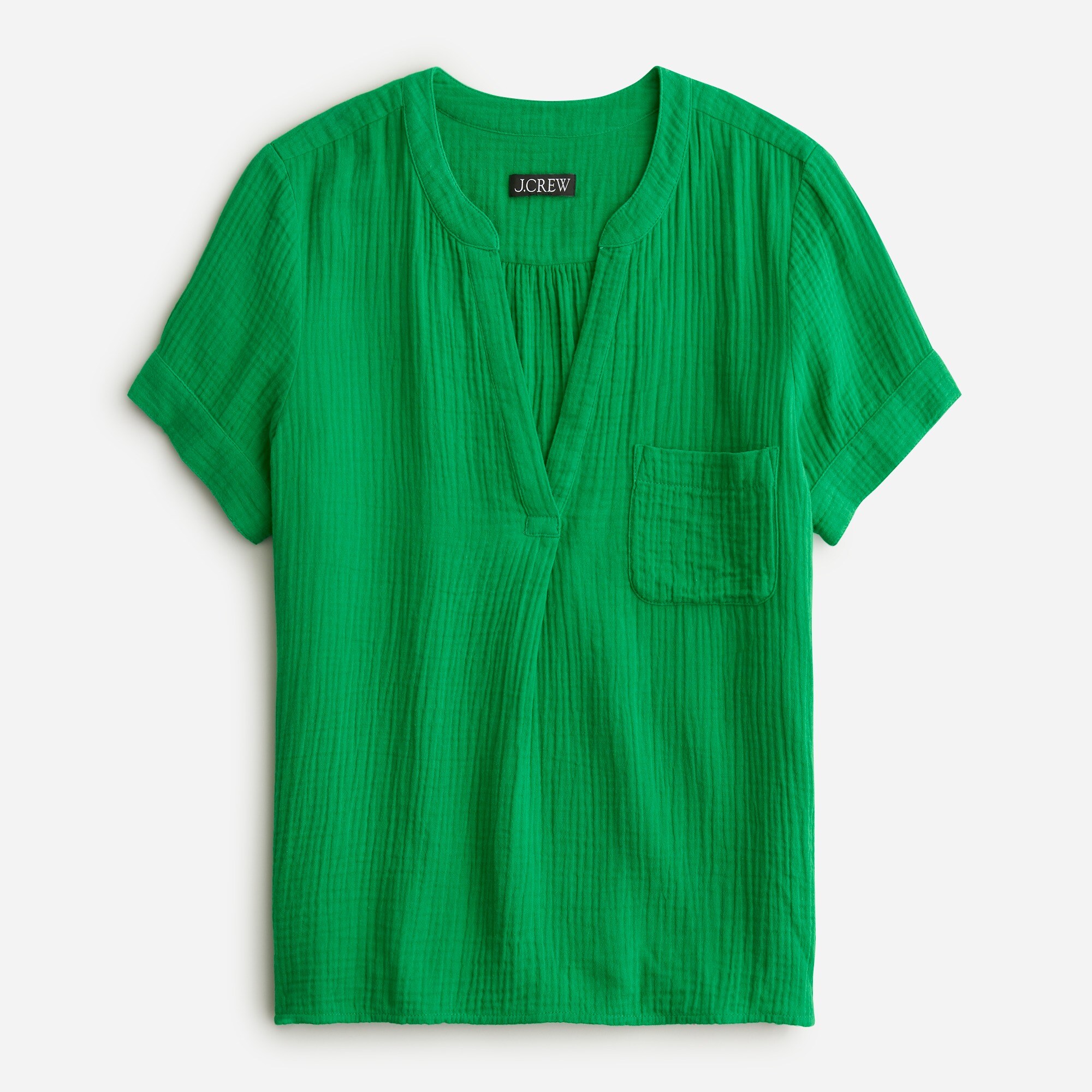 J.Crew Vneck Soft Gauze Popover For Women