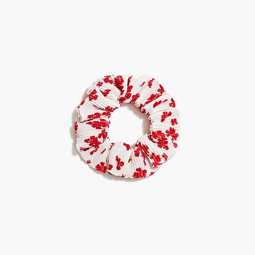 factory: pleated scrunchie for women, right side, view zoomed