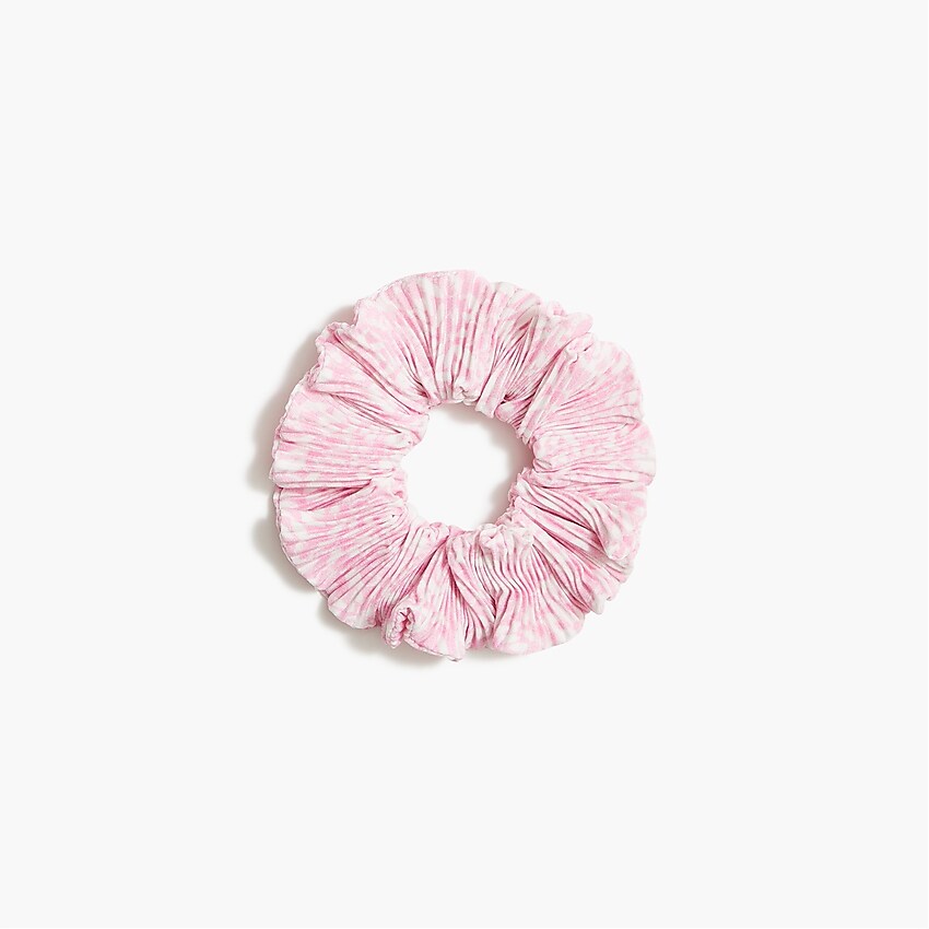 factory: printed scrunchie for women, right side, view zoomed