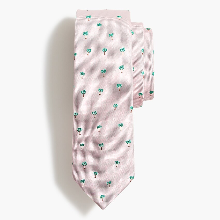 factory: palm trees tie for men, right side, view zoomed