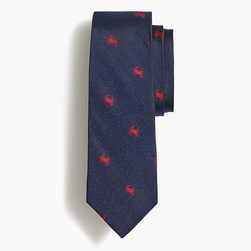 factory: crab tie for men, right side, view zoomed