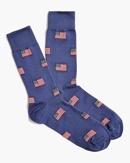 mens American flag socks