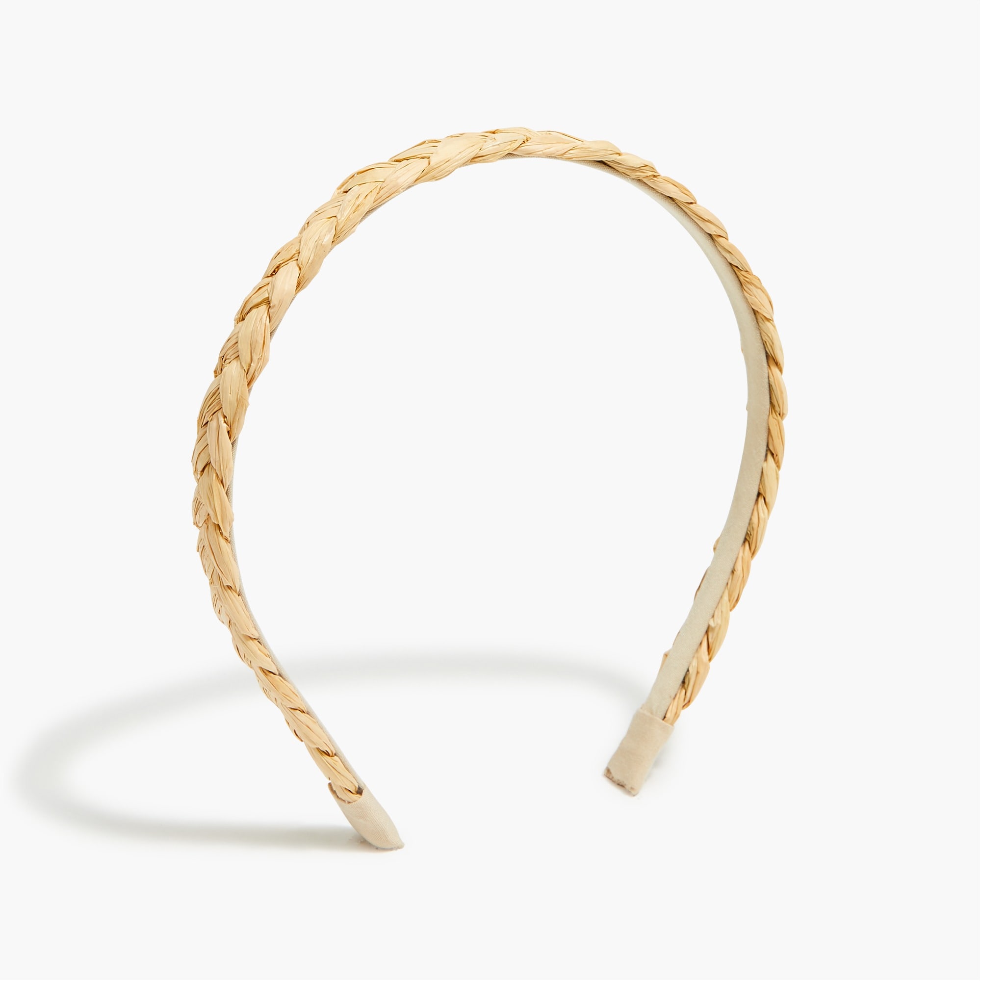 Braided raffia headband