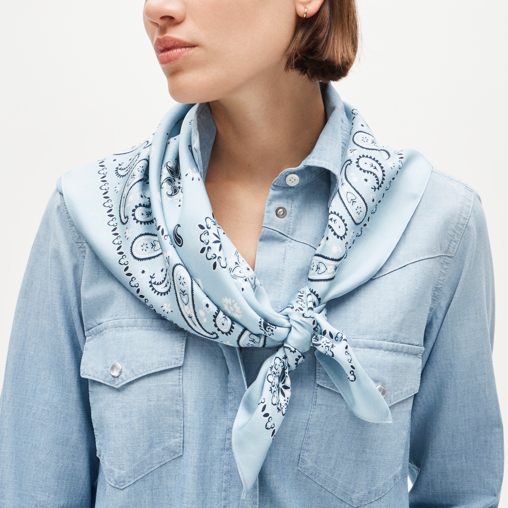Oversized silk bandana - image 2