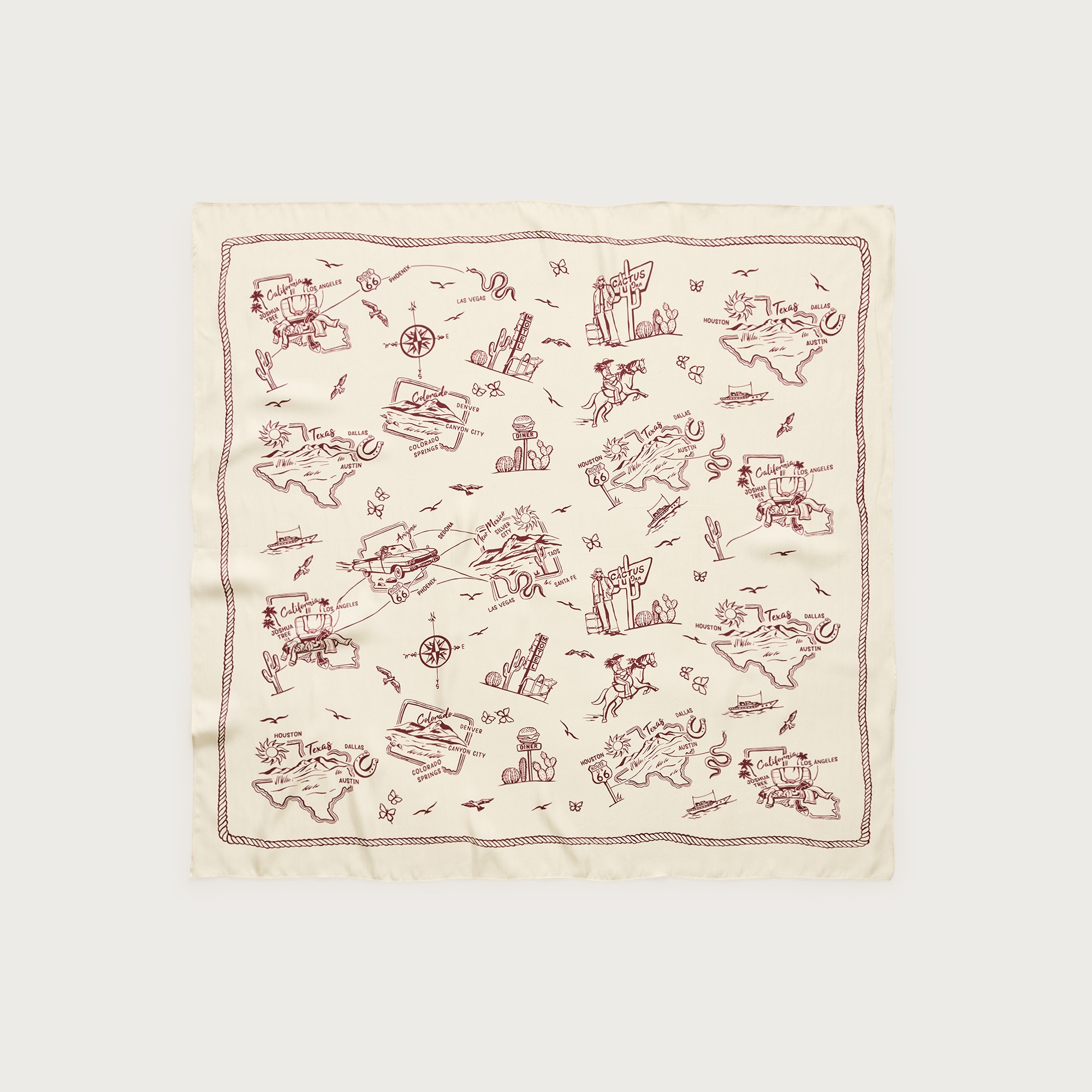Oversized silk bandana