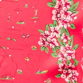 Oversized silk bandana CALIFORNIA POPPY