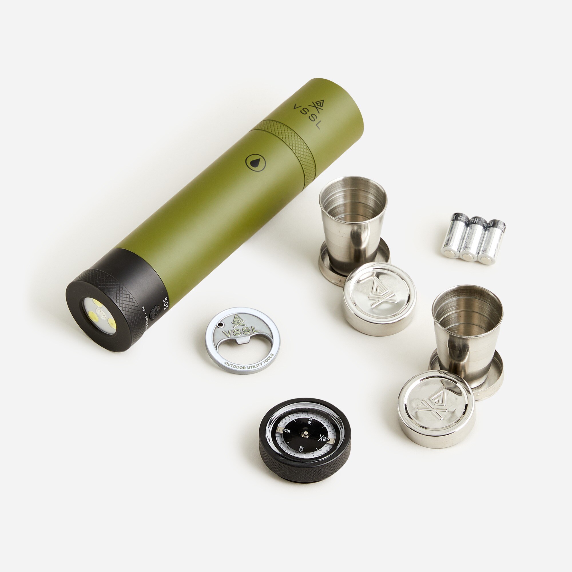 VSSL flask with LED flashlight