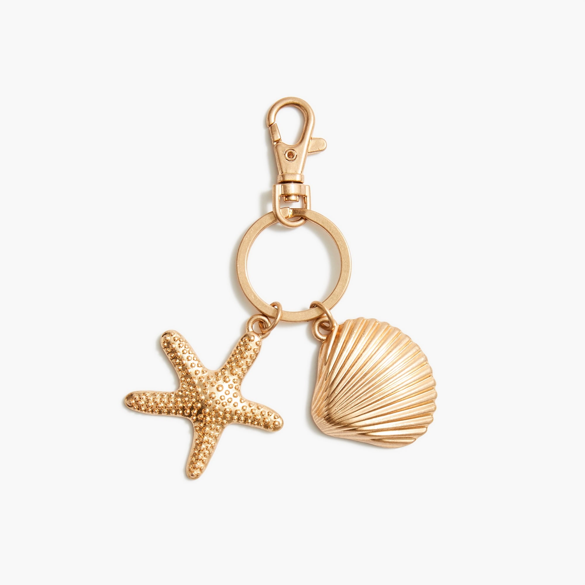 Oyster Shell Gold Nautical Rope Keychain – Make Made Jewelry
