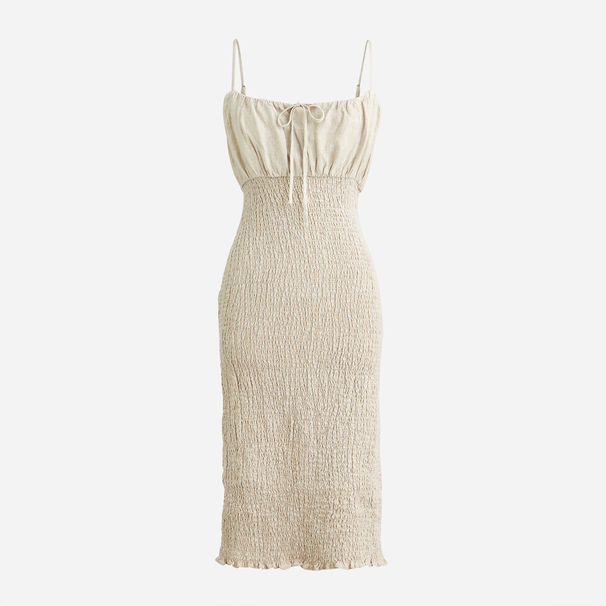 Smocked Linen Dress For Women | J.Crew