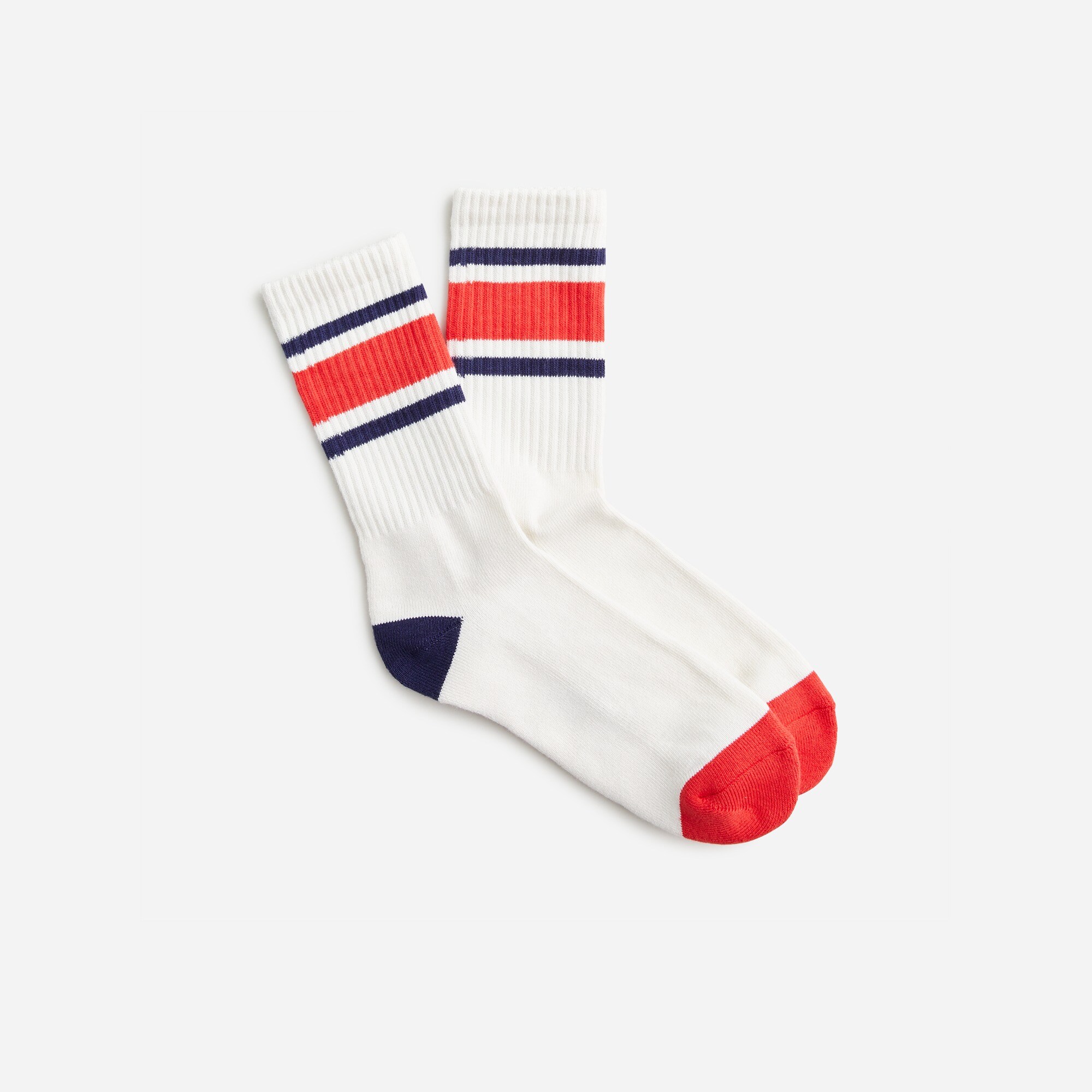 mens Athletic crew socks in gym stripe