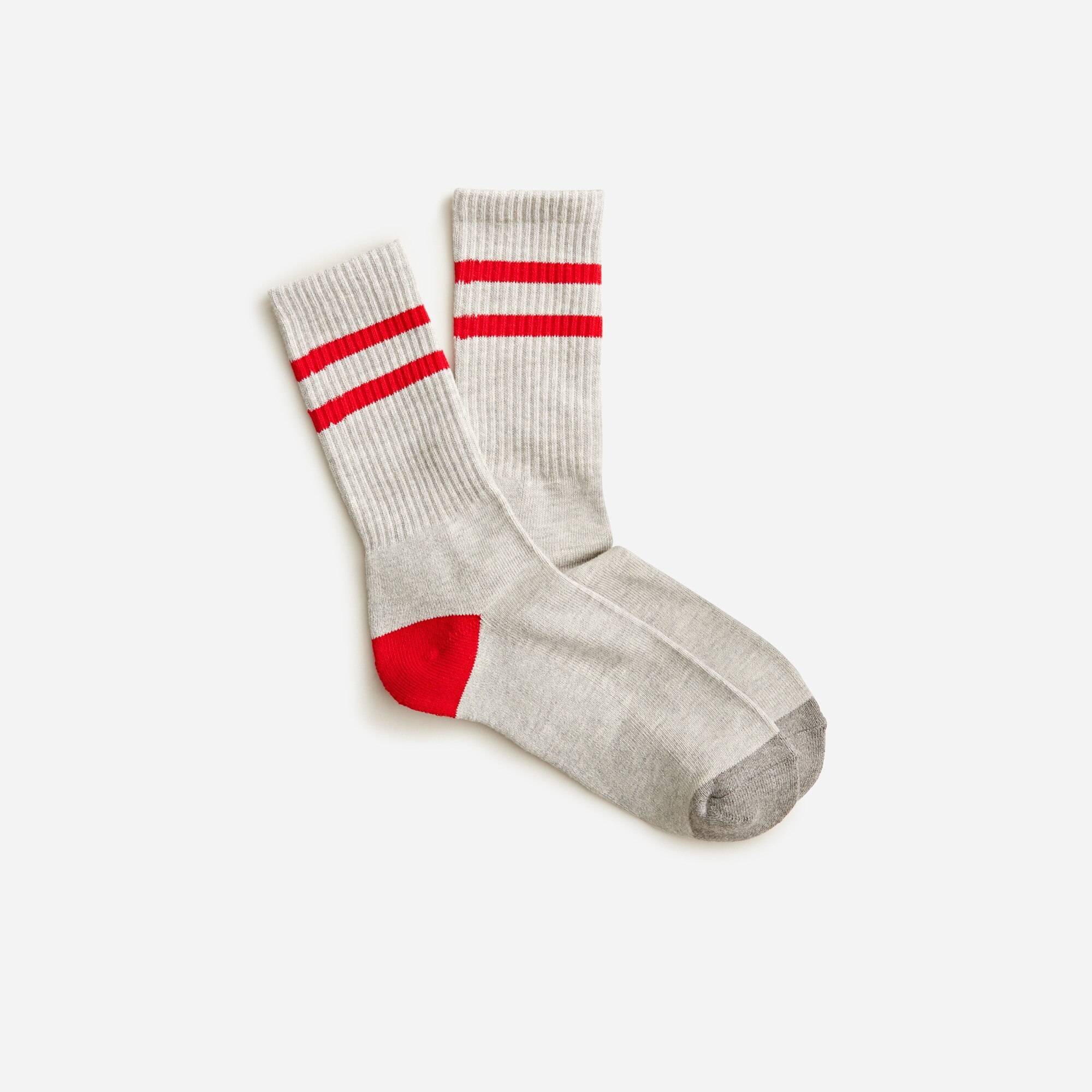  Athletic crew socks in gym stripe
