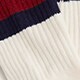 Athletic crew socks in gym stripe OFF WHITE PERSIMMON MUL