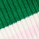 Athletic crew socks in gym stripe WHITE GREEN PINK MULTI