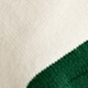 Athletic crew socks in gym stripe WHITE GREEN STRIPE