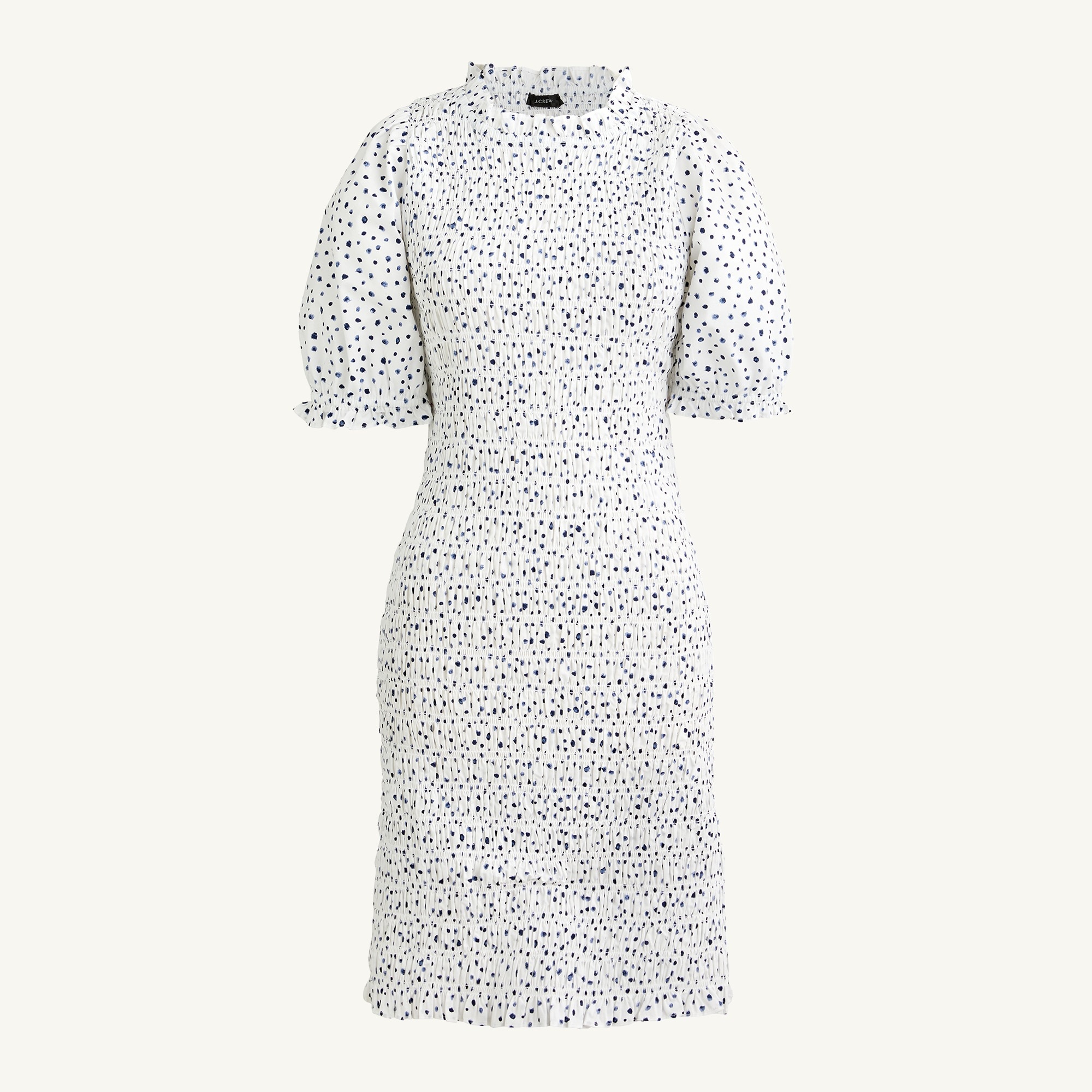 J.Crew Puff sleeve Smocked Mini Dress In Dot For Women