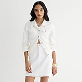Tall denim mini skirt in white
