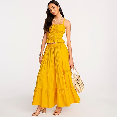 womens Tiered pull-on maxi skirt