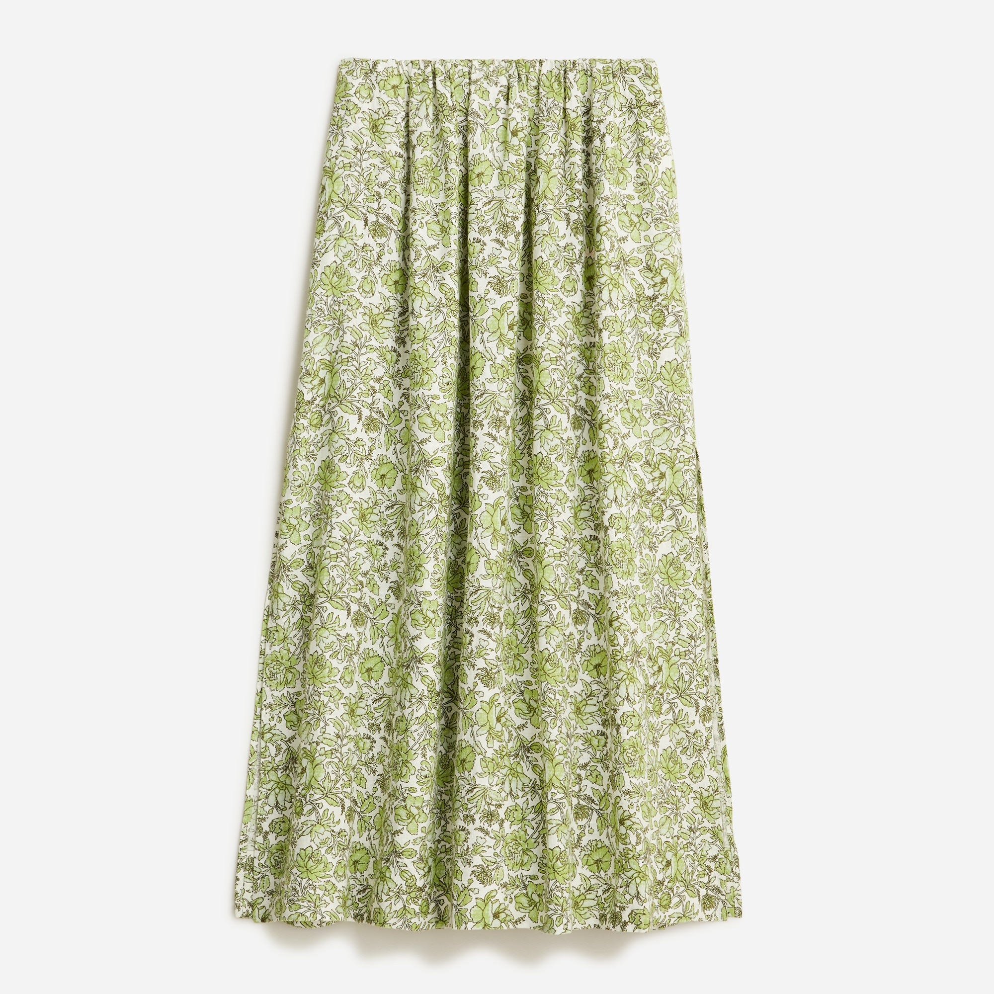 J.Crew: Linen Maxi Skirt In Tossed Floral For Women