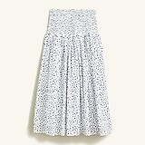 Smocked-waist skirt in dot