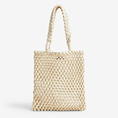 womens Cadiz hand-knotted rope tote